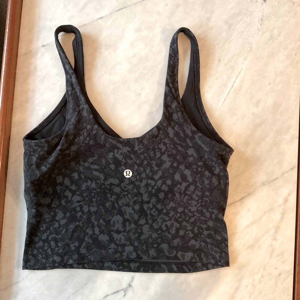 Lululemon Align Tank Top CAMO deep Coal Multi